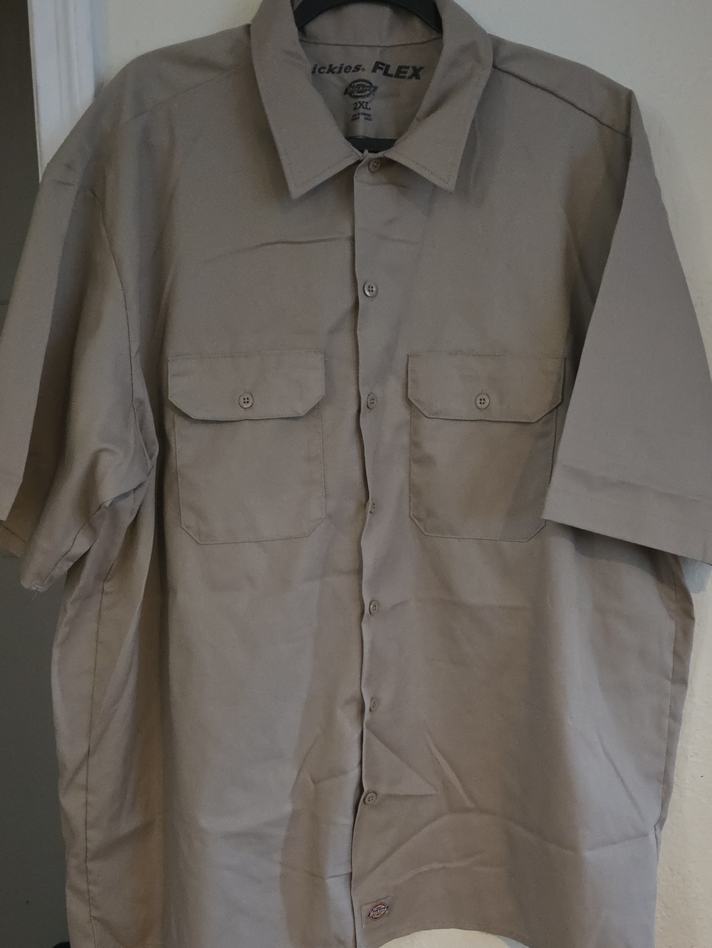 Dickies Short Sleeve Work Shirt in Khaki Tan